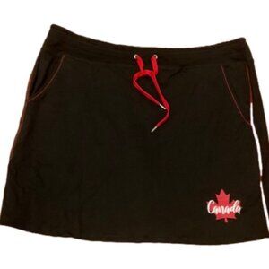Nwot Canada Eh! Canada Maple Leaf Red Stitching Accent Skort